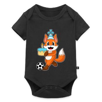 Fox Anniversaire Football - Body à manches courtes Premium Bébé - noir - Devant