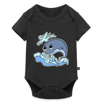Whale Animal Ocean Graphic - Baby Premium short-sleeve bodysuit - black - Front