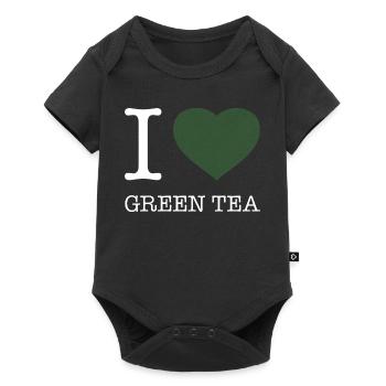 I LOVE GREEN TEA - Baby Premium short-sleeve bodysuit - black - Front