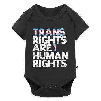 Les droits des personnes trans sont des droits de la personne - Body à manches courtes Premium Bébé - noir - Devant