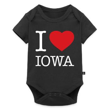 I LOVE IOWA - Baby Premium short-sleeve bodysuit - black - Front