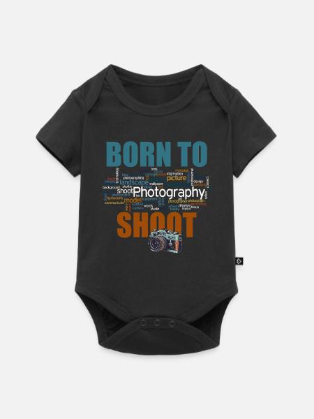 Born to shoot - Baby Premium Kurzarmbody - Schwarz