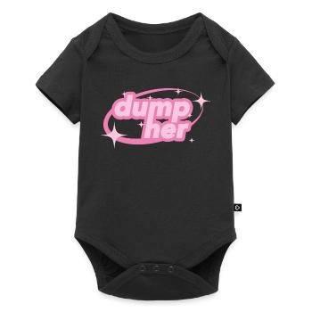 Dump Her – Y2K Statement - Baby Premium Kurzarmbody - Schwarz - Vorne