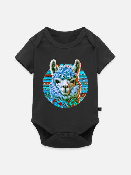 Alpaka - Baby Premium Kurzarmbody - Schwarz