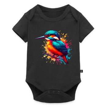 Eisvogel - Baby Premium Kurzarmbody - Schwarz - Vorne