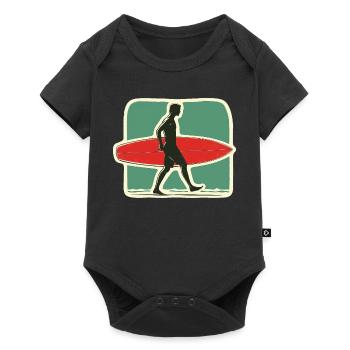 Retro Surfer - Leave the golden days of surfing - Baby Premium short-sleeve bodysuit - black - Front