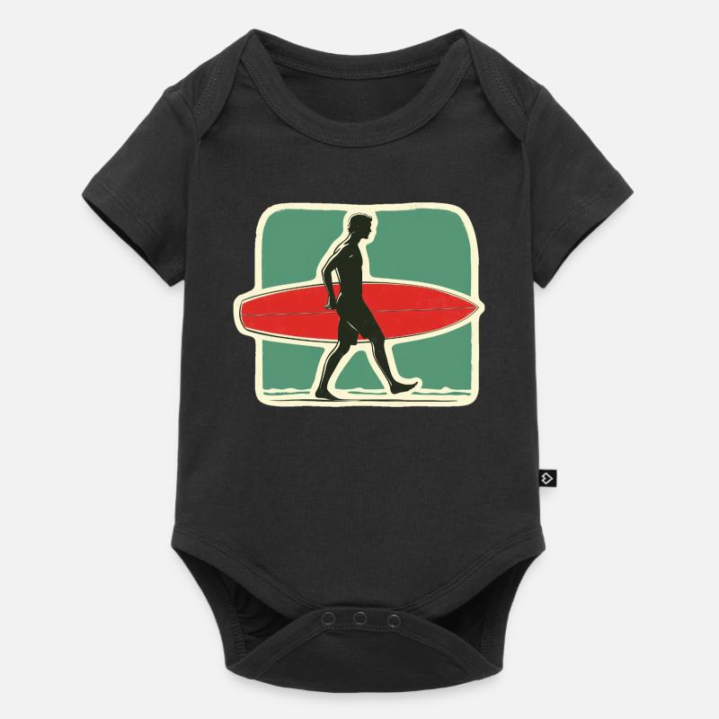 Retro Surfer - Quittez l’âge d’or du surf - Body à manches courtes Premium Bébé - noir