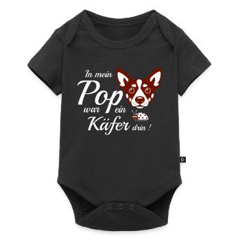 Funny Dog - Baby Premium short-sleeve bodysuit - black - Front