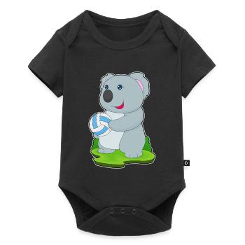 Koala Volleyball Player Volleyball - Baby Premium short-sleeve bodysuit - black - Front