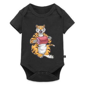 Viande de tigre - Body à manches courtes Premium Bébé - noir - Devant