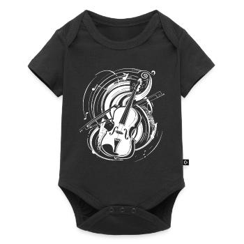 Violin Drawing - Baby Premium short-sleeve bodysuit - black - Front