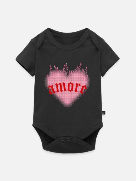 Brennende Liebe - Baby Premium Kurzarmbody - Schwarz