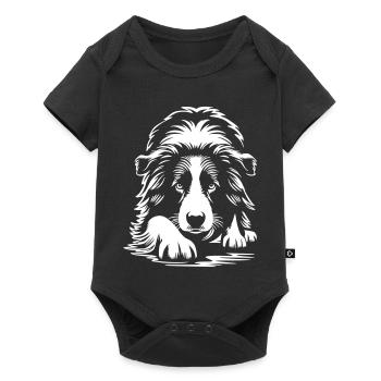 Border Collie « Black Edition » - Body à manches courtes Premium Bébé - noir - Devant