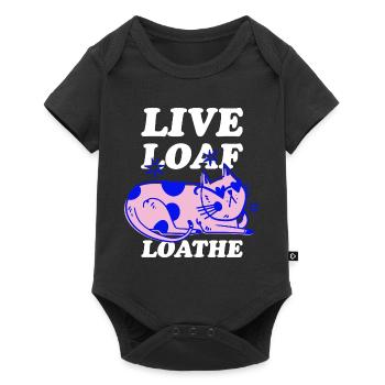 Loathe du pain en direct – Sassy Cat Vibes - Body à manches courtes Premium Bébé - noir - Devant