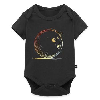 Look rétro bowling - Body à manches courtes Premium Bébé - noir - Devant