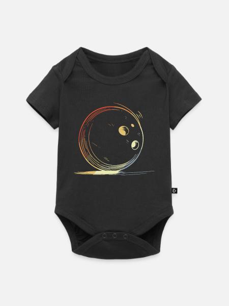Bowling Retro Look - Baby Premium Kurzarmbody - Schwarz