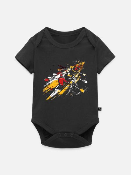 Ruderteam Skizze - Baby Premium Kurzarmbody - Schwarz