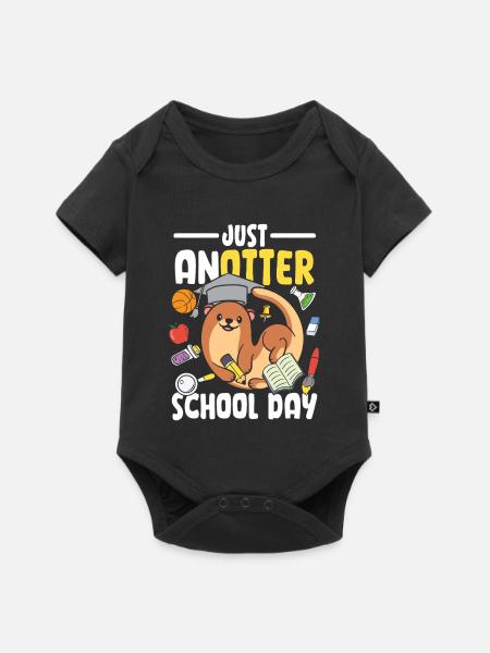 Just anotter school day - Baby Premium Kurzarmbody - Schwarz