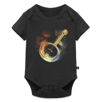 Banjo Dessin Rétro - Body à manches courtes Premium Bébé - noir - Devant