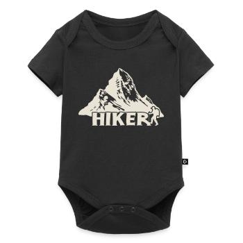 Randonneur - Randonnée en montagne [Blanc] - Body à manches courtes Premium Bébé - noir - Devant