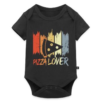 Vintage Pizza Lover - Baby Premium short-sleeve bodysuit - black - Front