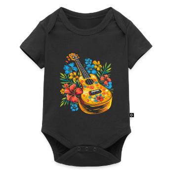 Ukulele Cartoon Style - Baby Premium short-sleeve bodysuit - black - Front