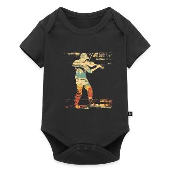Violon Style BD - Body à manches courtes Premium Bébé - noir - Devant
