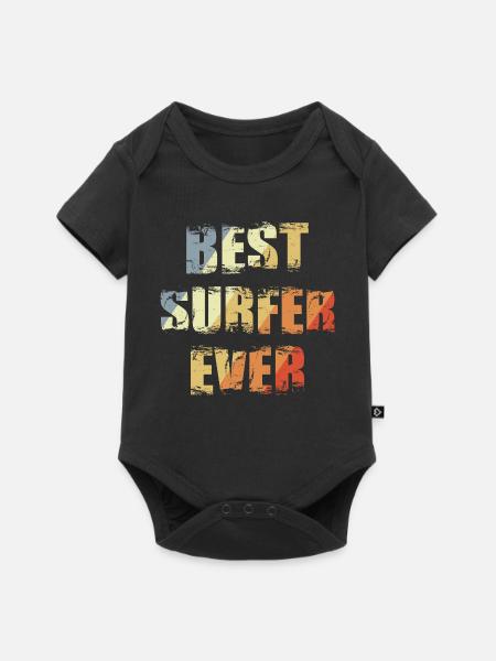 Best Surfer Ever - Baby Premium Kurzarmbody - Schwarz