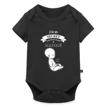 Mommy's Secret: Baby in the Belly - Baby Premium short-sleeve bodysuit - black - Front