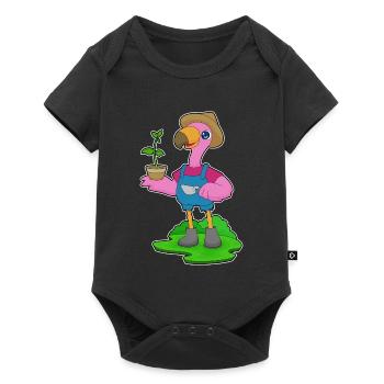 Flamingo Farmer Seedling Farm - Baby Premium short-sleeve bodysuit - black - Front
