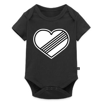 Full throttle heart against speed limit - Baby Premium short-sleeve bodysuit - black - Front