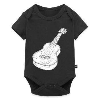 Ukulele Drawing - Baby Premium short-sleeve bodysuit - black - Front