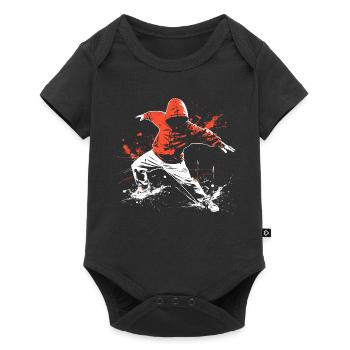 Breakdancer Street Art - Body à manches courtes Premium Bébé - noir - Devant