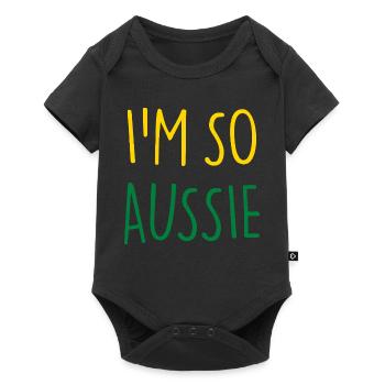 I'M SO AUSSIE Australisch Australien - Baby Premium Kurzarmbody - Schwarz - Vorne
