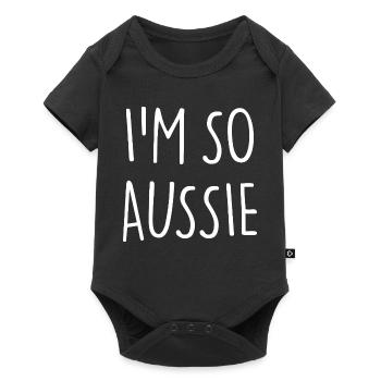 I'M SO AUSSIE Australien - Baby Premium Kurzarmbody - Schwarz - Vorne