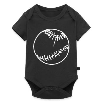 Baseball Ball Skizze - Baby Premium Kurzarmbody - Schwarz - Vorne