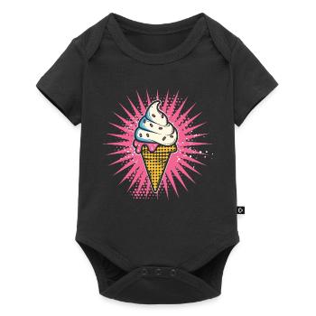 Cream Cartoon Look - Baby Premium short-sleeve bodysuit - black - Front