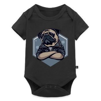 Pug Dog - Baby Premium short-sleeve bodysuit - black - Front