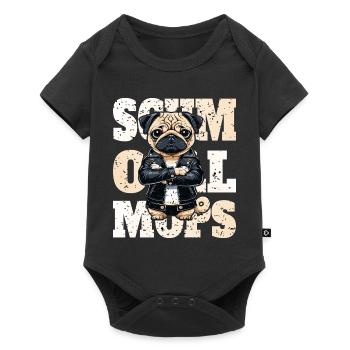 Pouty pug - Baby Premium short-sleeve bodysuit - black - Front