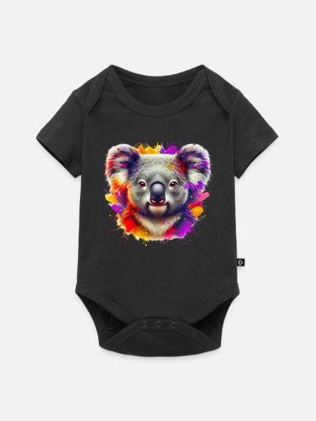 Koala - Baby Premium Kurzarmbody - Schwarz