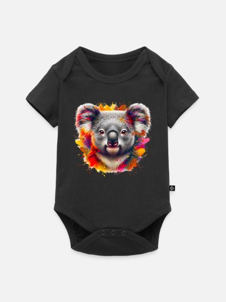 Koala - Baby Premium Kurzarmbody - Schwarz