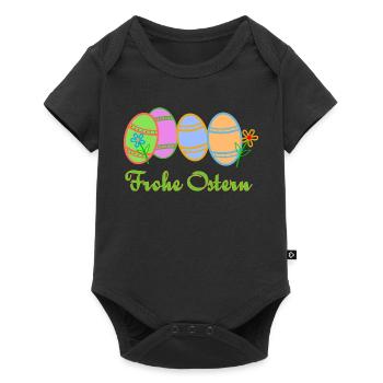 Ostereier zu Ostern - Baby Premium Kurzarmbody - Schwarz - Vorne