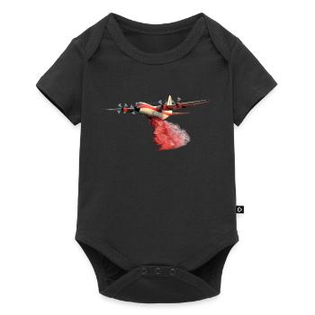 Avion de lutte contre les incendies C-130 - Body à manches courtes Premium Bébé - noir - Devant