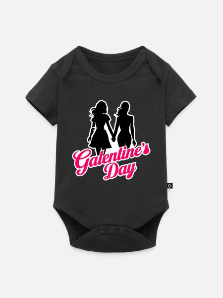 Galentine's Day 2026 Mädchen - Baby Premium Kurzarmbody - Schwarz