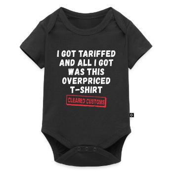 Contre les tarifs USA - Déclaration anti-douane - Body à manches courtes Premium Bébé - noir - Devant