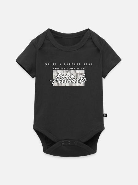 Attitude Geometric Logo Tee - Baby Premium Kurzarmbody - Schwarz