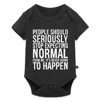 Les gens devraient sérieusement cesser de s’attendre à ce que la normalité - Body à manches courtes Premium Bébé - noir - Devant