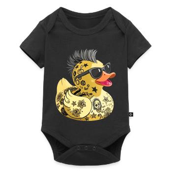 Punk Rubber Duck Yellow Rubber Duck - Baby Premium short-sleeve bodysuit - black - Front