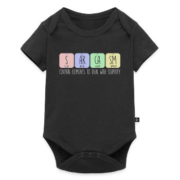 Central elements to deal with stupidity - Baby Premium Kurzarmbody - Schwarz - Vorne