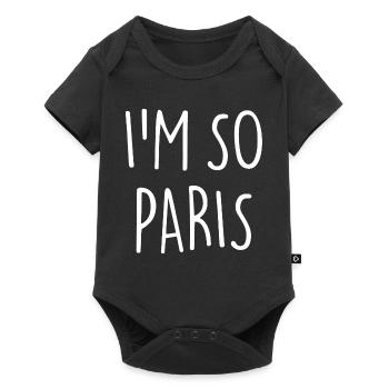 JE SUIS TELLEMENT PARIS - Body à manches courtes Premium Bébé - noir - Devant